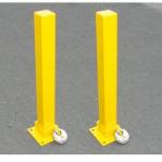 Two Yellow Parking Barriers Two Yellow Parking Barriers
