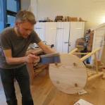 Carpentry Works Carpenter making a chair